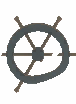 Damaged Shipwreck Steering Wheel