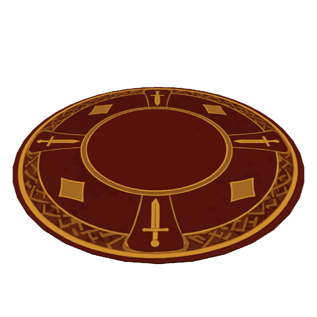 Faire Rug Red Circle