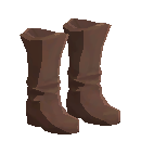 Leather Heeled Boots - Reddish Brown