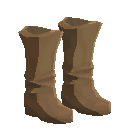 Leather Heeled Boots - Orange