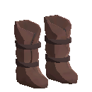 Strapped Leather Boots - Reddish Brown