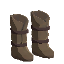 Strapped Leather Boots - Light Brown