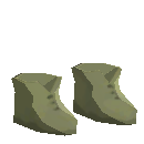Simple Burlap Shoes - Green