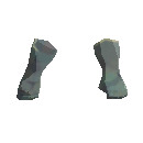 Fingerless Long Cloth Gloves - Green