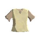 Short Sleeved Burlap Shirt - Light Yellow