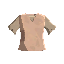 Short Sleeved Burlap Shirt - Light Orange