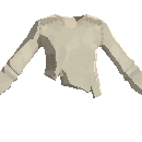 Ragged Long Sleeve Burlap Shirt - Beige
