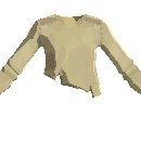 Ragged Long Sleeve Burlap Shirt - Yellow