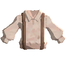 Shirt and Suspenders - Light Red