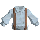 Shirt and Suspenders - Light Blue