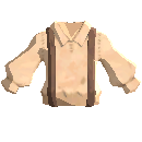 Shirt and Suspenders - Light Orange