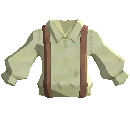 Shirt and Suspenders - Light Green