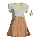 Tropical Shirt and Skirt - Light Yellow