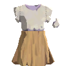 Tropical Shirt and Skirt - Light Purple