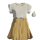 Tropical Shirt and Skirt - Beige