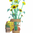 Fall Sunflower Pot