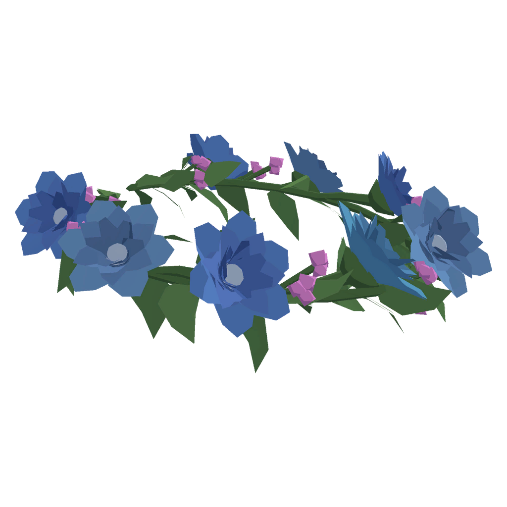 Blue Flower Tiara