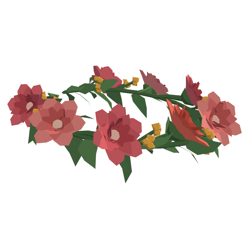 Red Flower Tiara