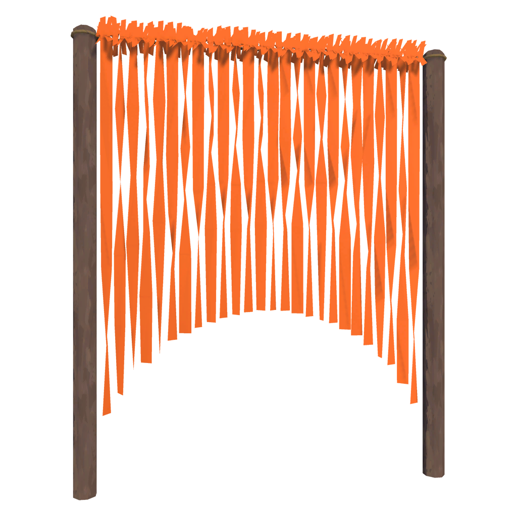 Orange Streamer Archway